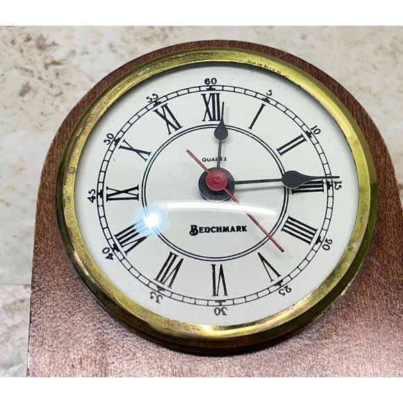 Vintage Benchmark Slanted Desk Clock AT&T Employee Gift 1989 A Powerful Year - Picture 7 of 9